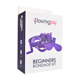 Kit de bondage para principiantes de Loving Joy, morado (8 piezas)