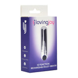 Loving Joy 10-Funktionen wiederaufladbarer Kugelvibrator Silber