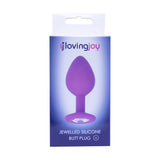 Plug Anal de Silicona Joya Loving Joy Púrpura - Mediano