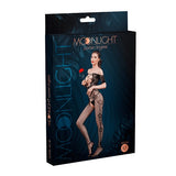 Moonlight Criss-Cross Cut-Out Crotchless Floral Bodystocking Negro Talla única