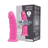 SilexD 6 inch Glow in the Dark Realistic Silicone Dual Density Dildo with Suction Cup Pink